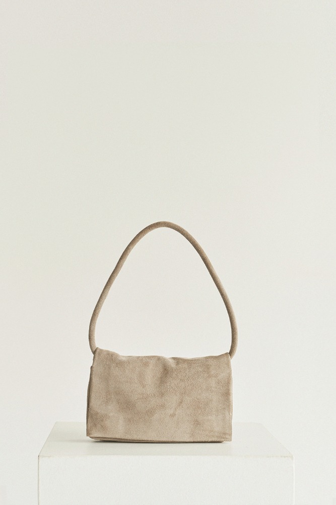 Folded Bag - Suede Taupe